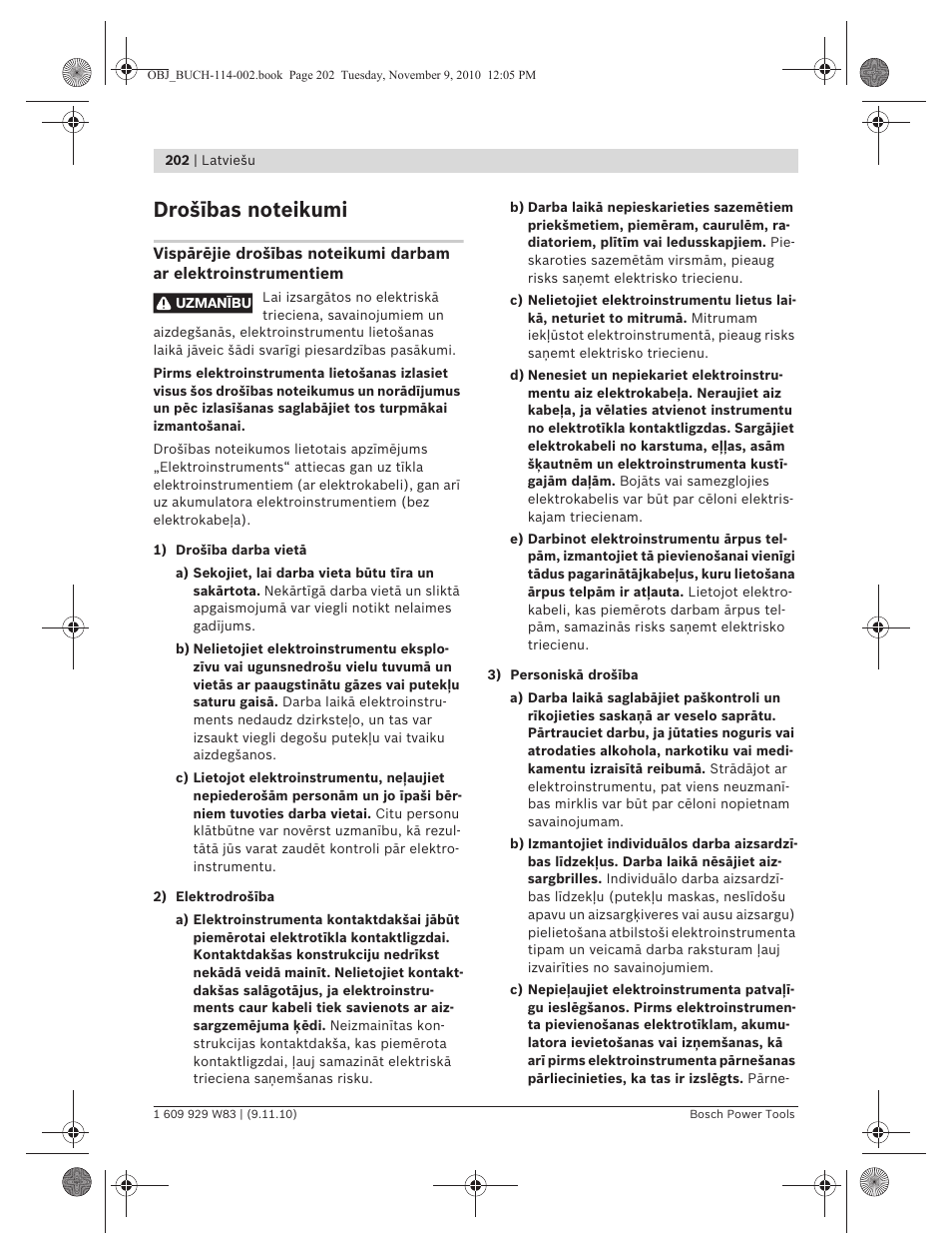 Bosch GDB 2500 WE Professional User Manual | Page 202 / 270