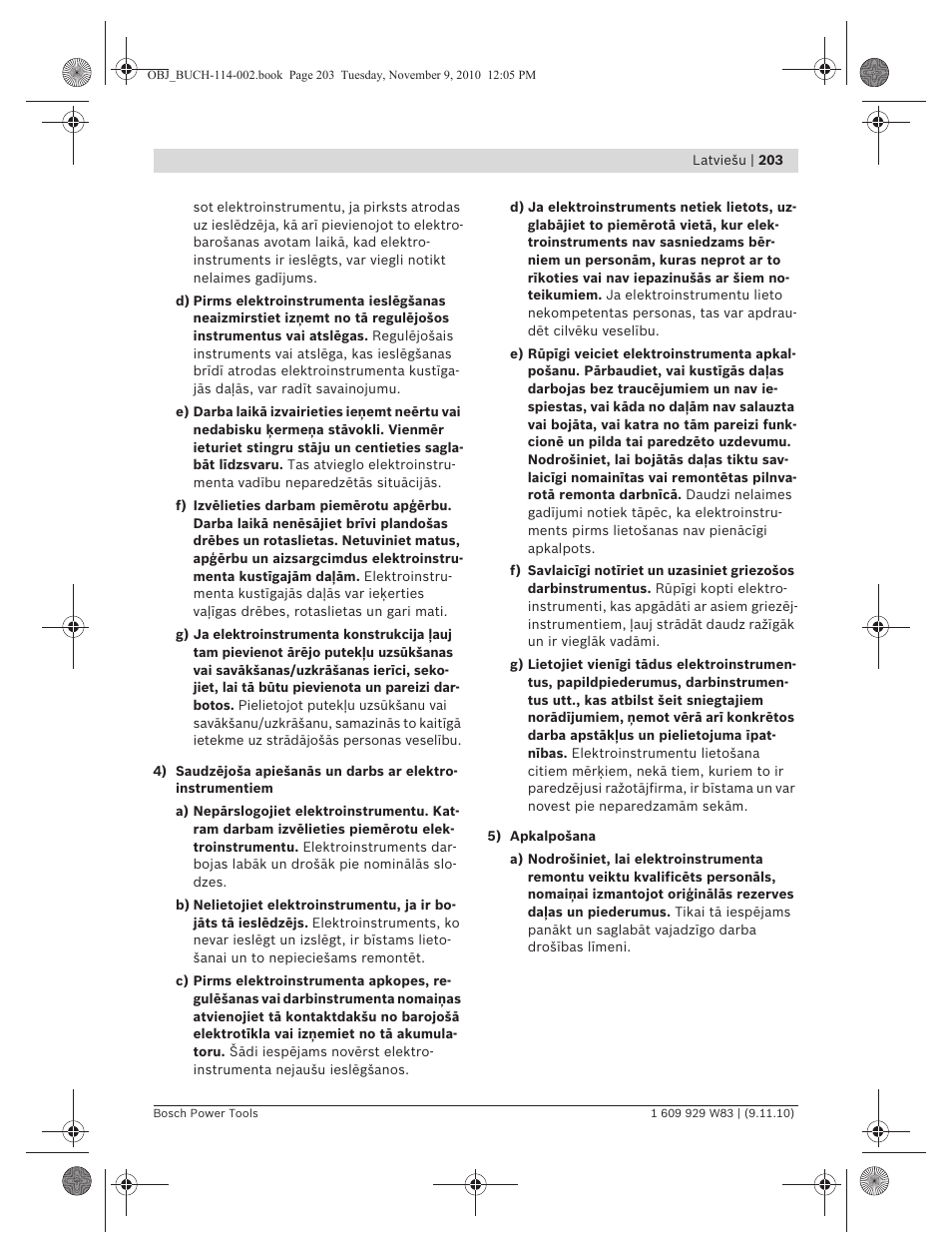 Bosch GDB 2500 WE Professional User Manual | Page 203 / 270