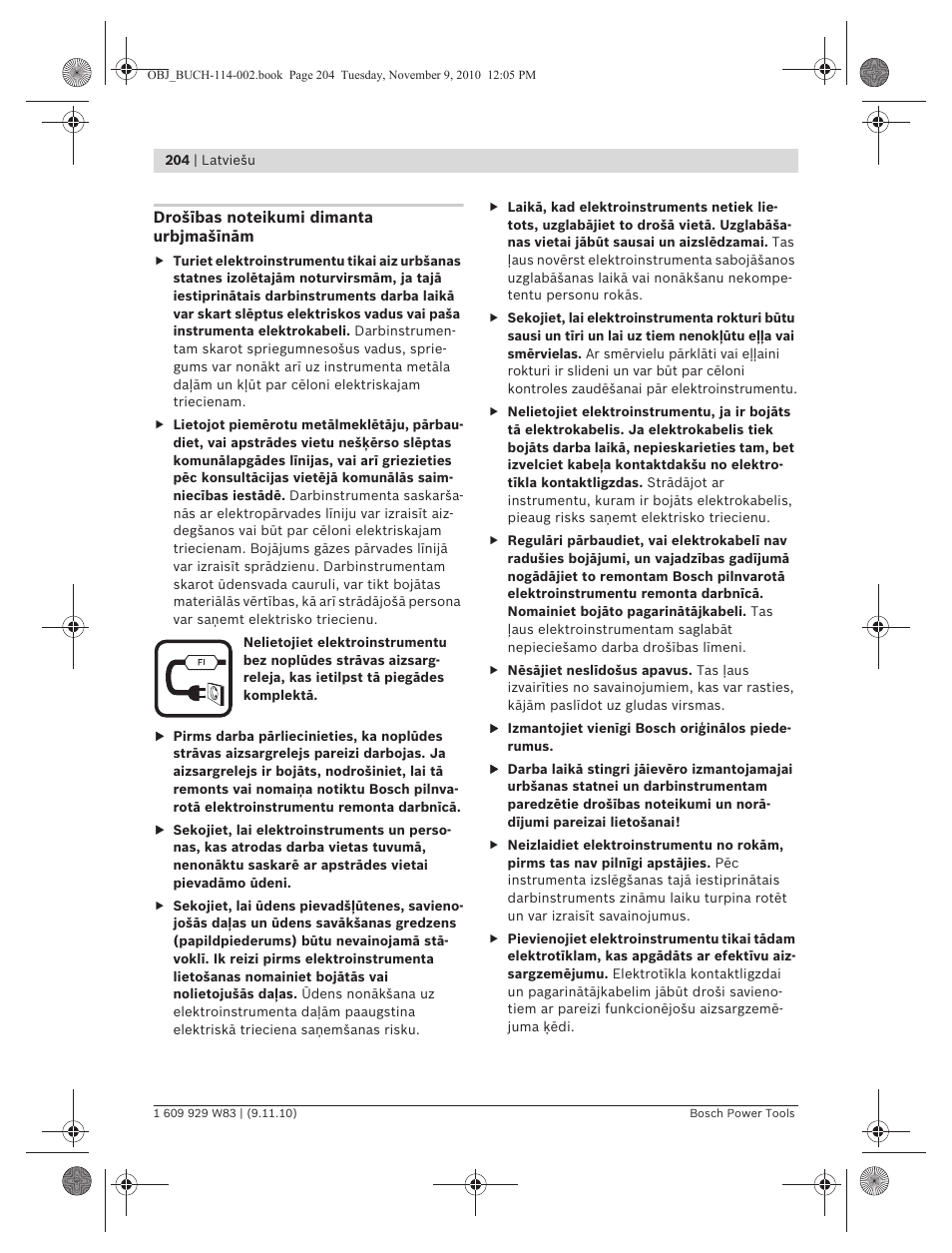 Bosch GDB 2500 WE Professional User Manual | Page 204 / 270