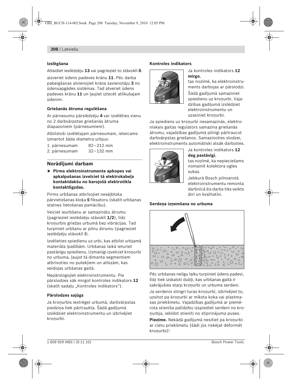 Bosch GDB 2500 WE Professional User Manual | Page 208 / 270