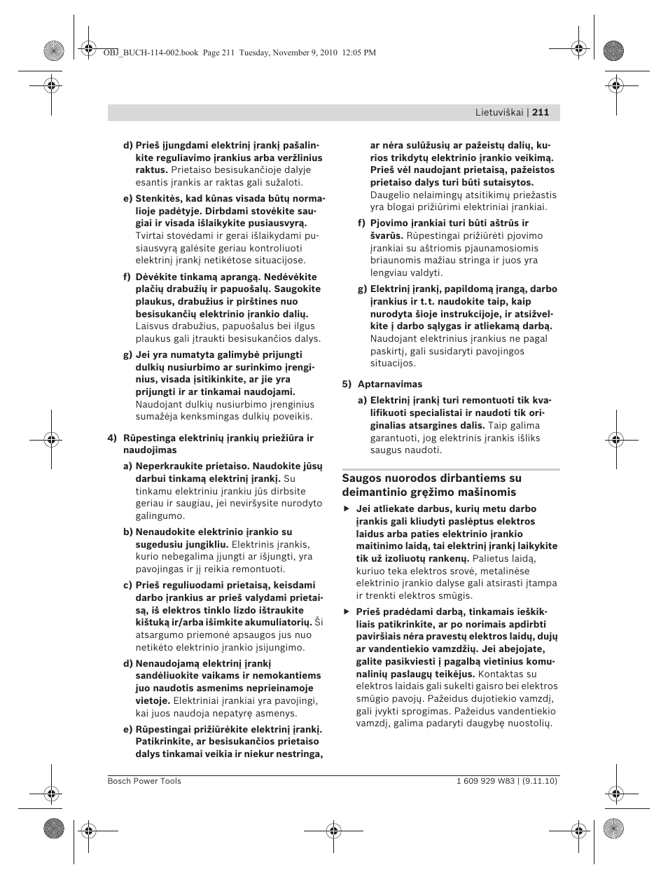 Bosch GDB 2500 WE Professional User Manual | Page 211 / 270