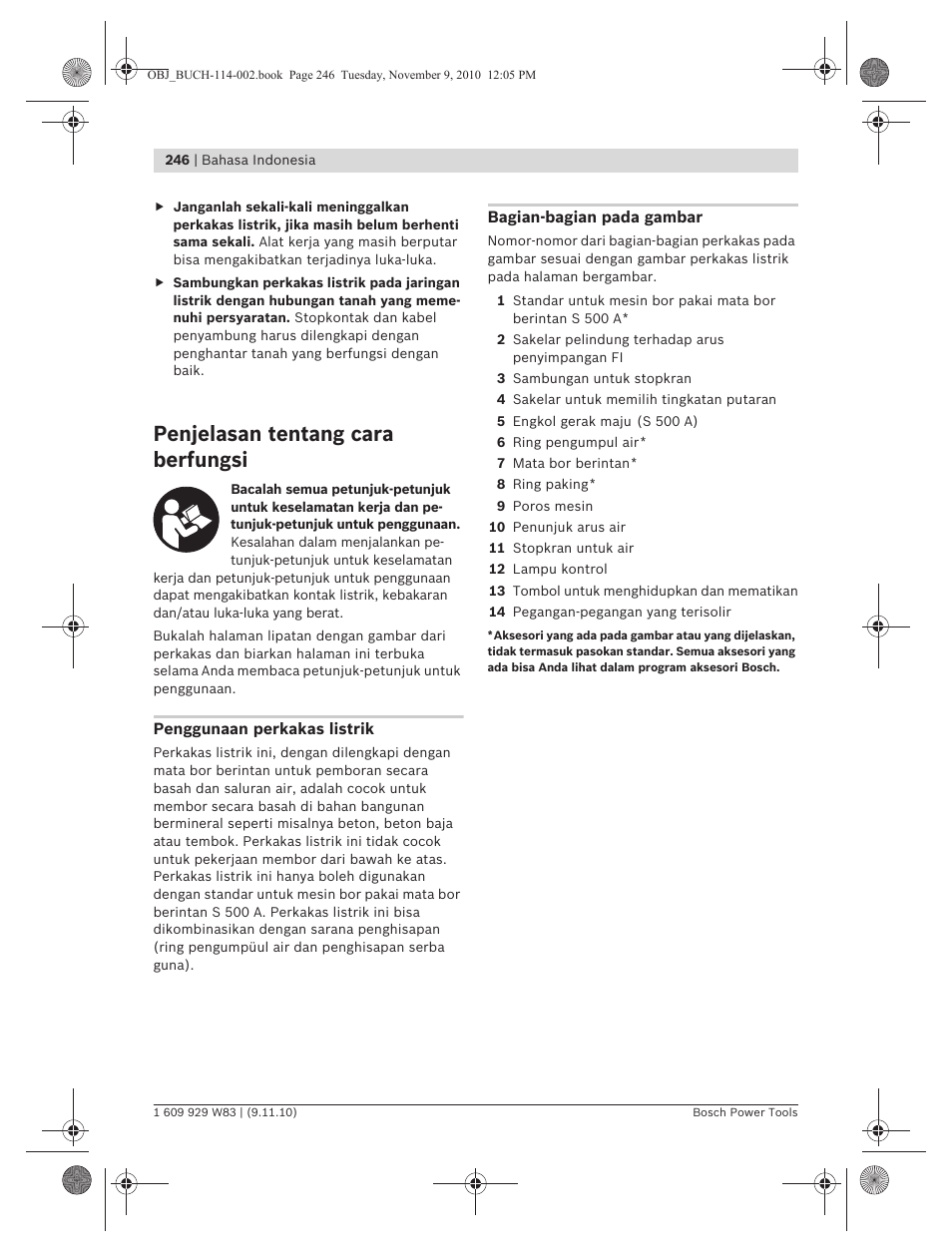 Penjelasan tentang cara berfungsi | Bosch GDB 2500 WE Professional User Manual | Page 246 / 270