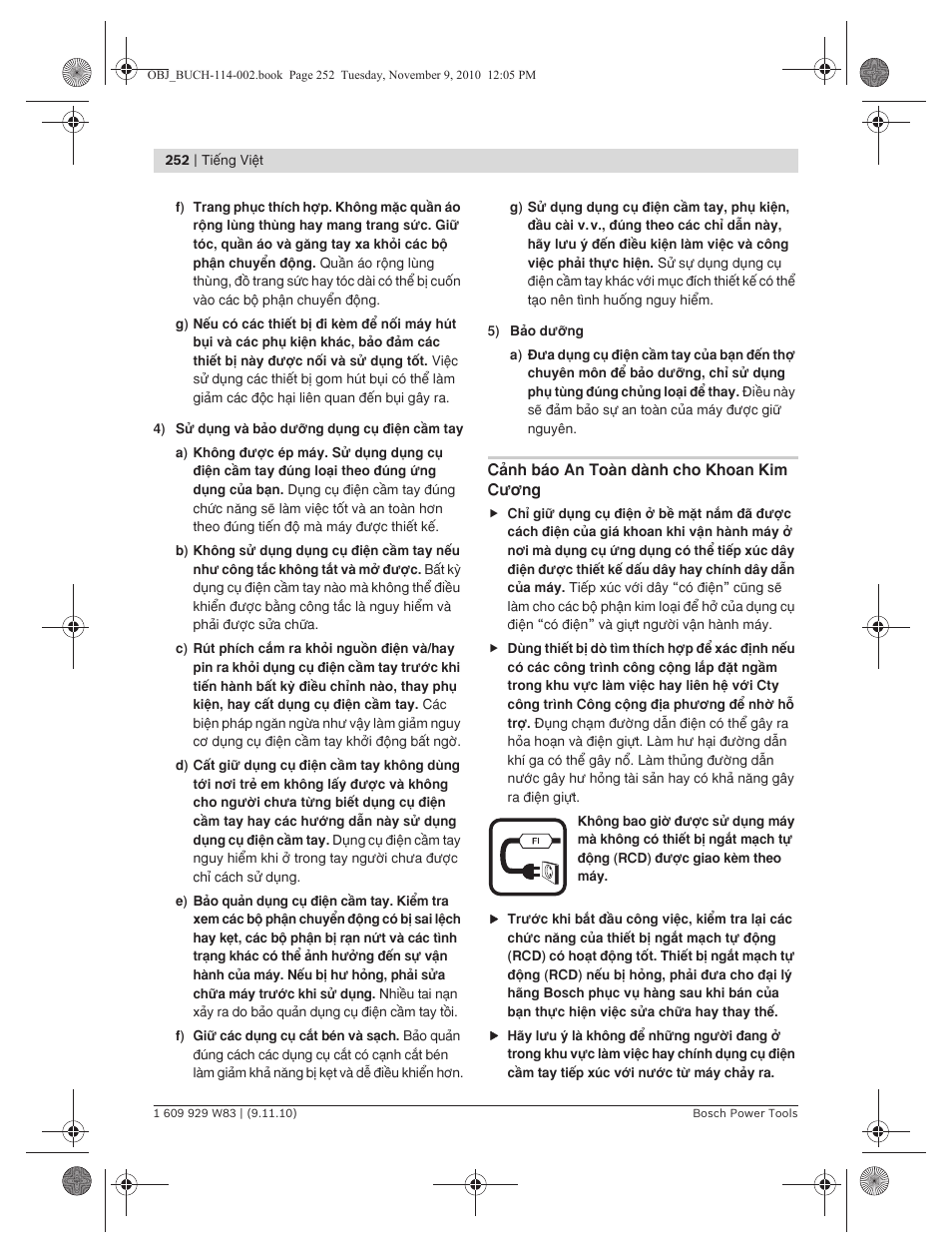 Bosch GDB 2500 WE Professional User Manual | Page 252 / 270