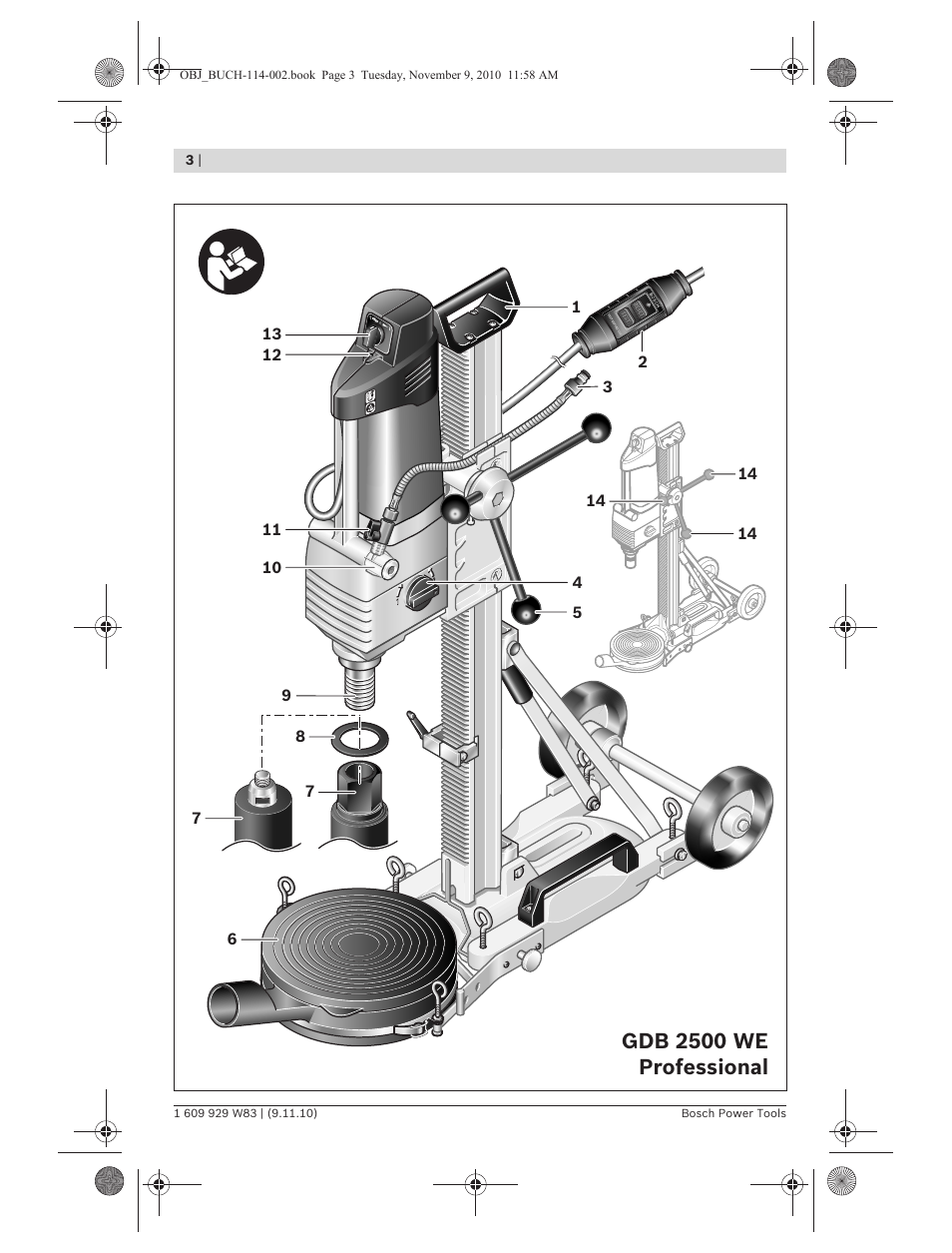 Gdb 2500 we professional | Bosch GDB 2500 WE Professional User Manual | Page 3 / 270