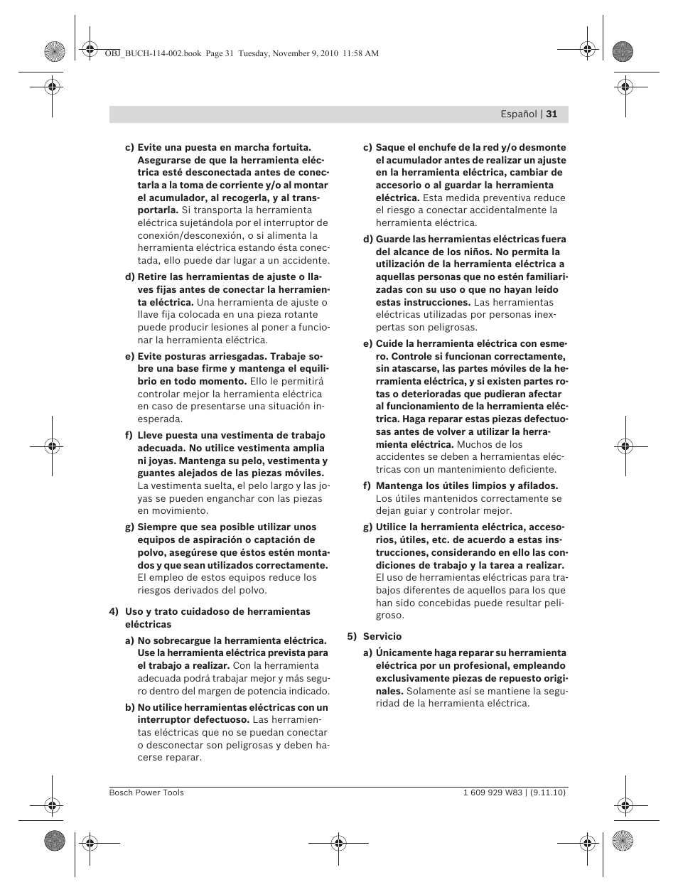 Bosch GDB 2500 WE Professional User Manual | Page 31 / 270