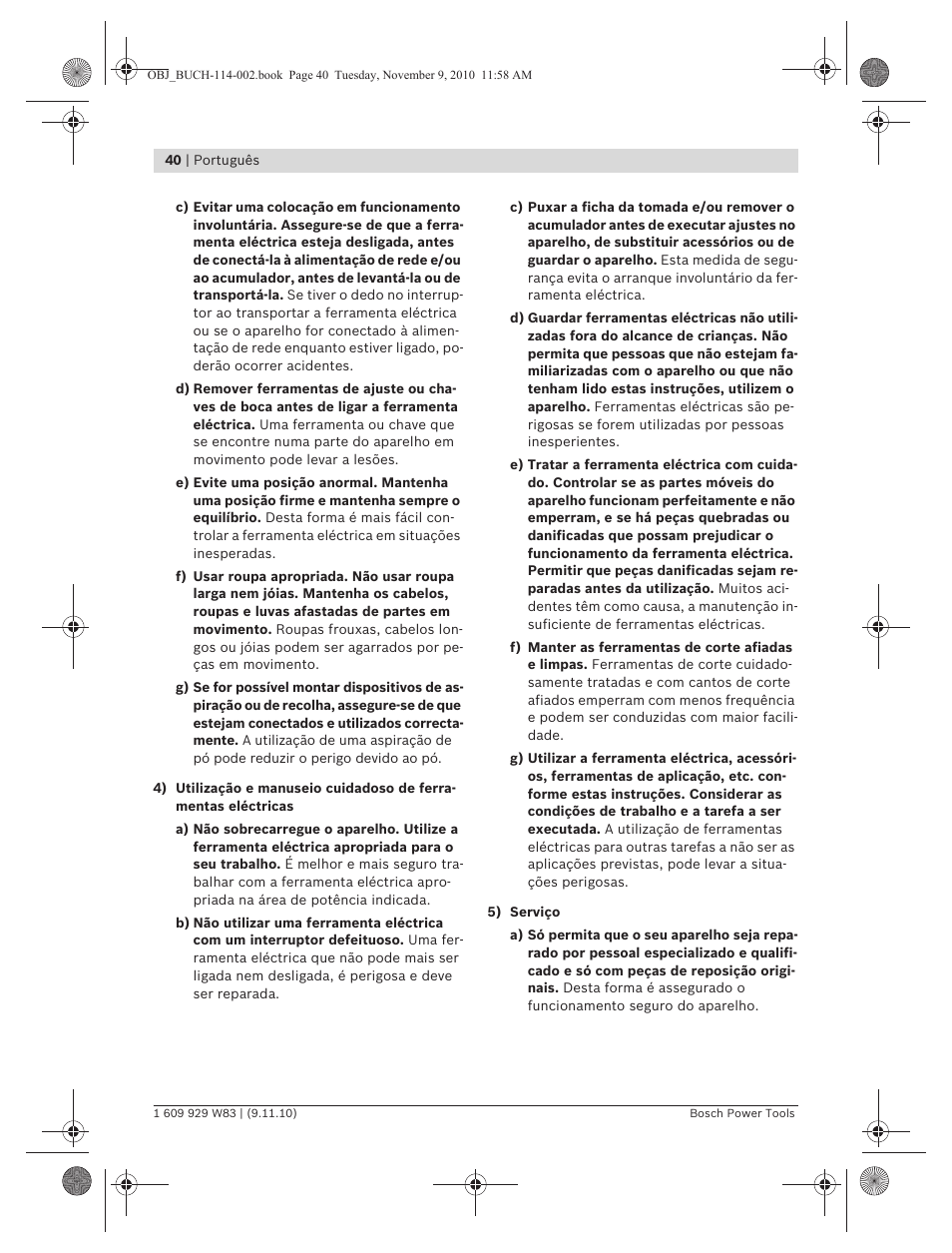 Bosch GDB 2500 WE Professional User Manual | Page 40 / 270