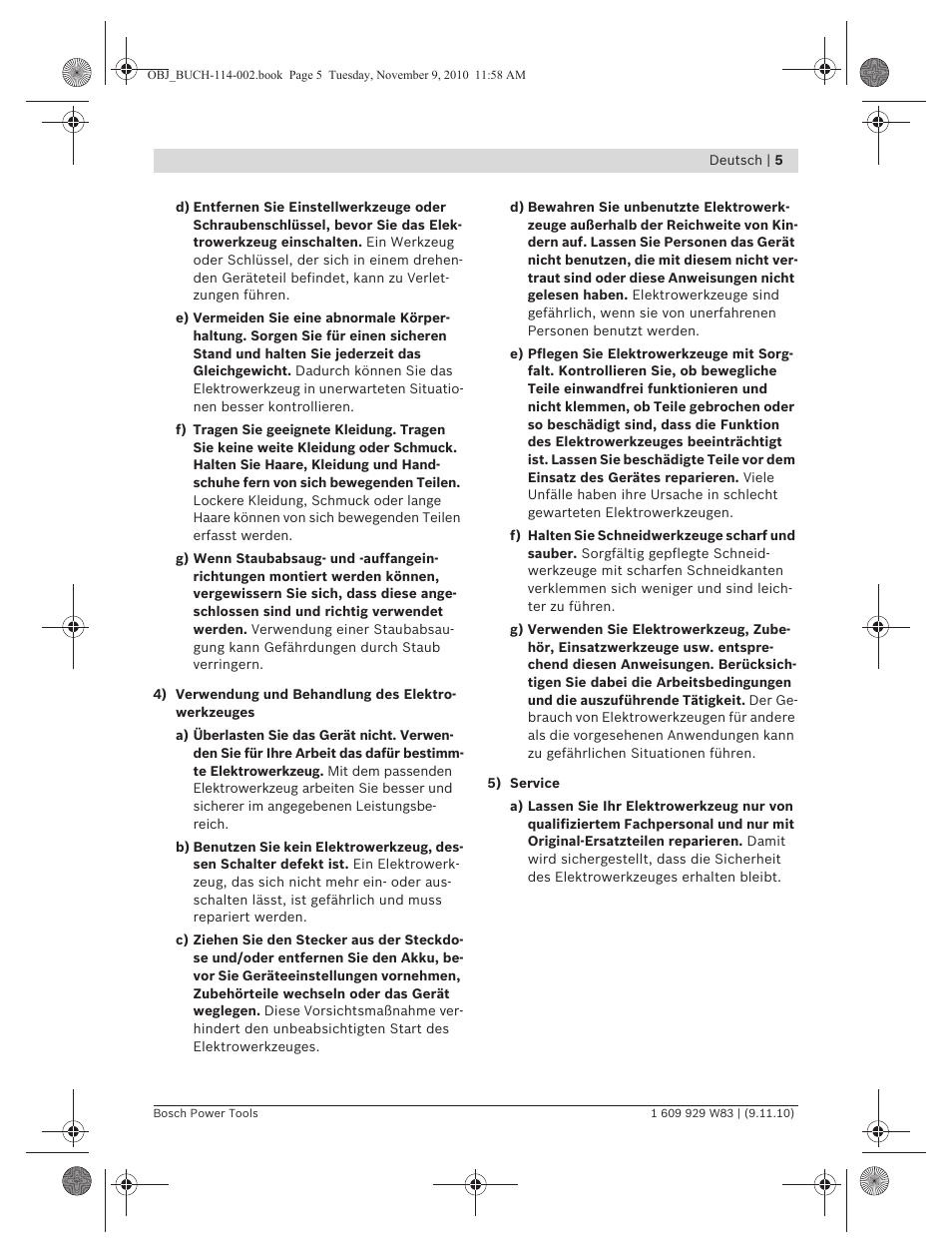 Bosch GDB 2500 WE Professional User Manual | Page 5 / 270