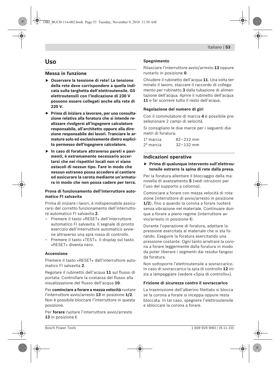 Bosch GDB 2500 WE Professional User Manual | Page 53 / 270