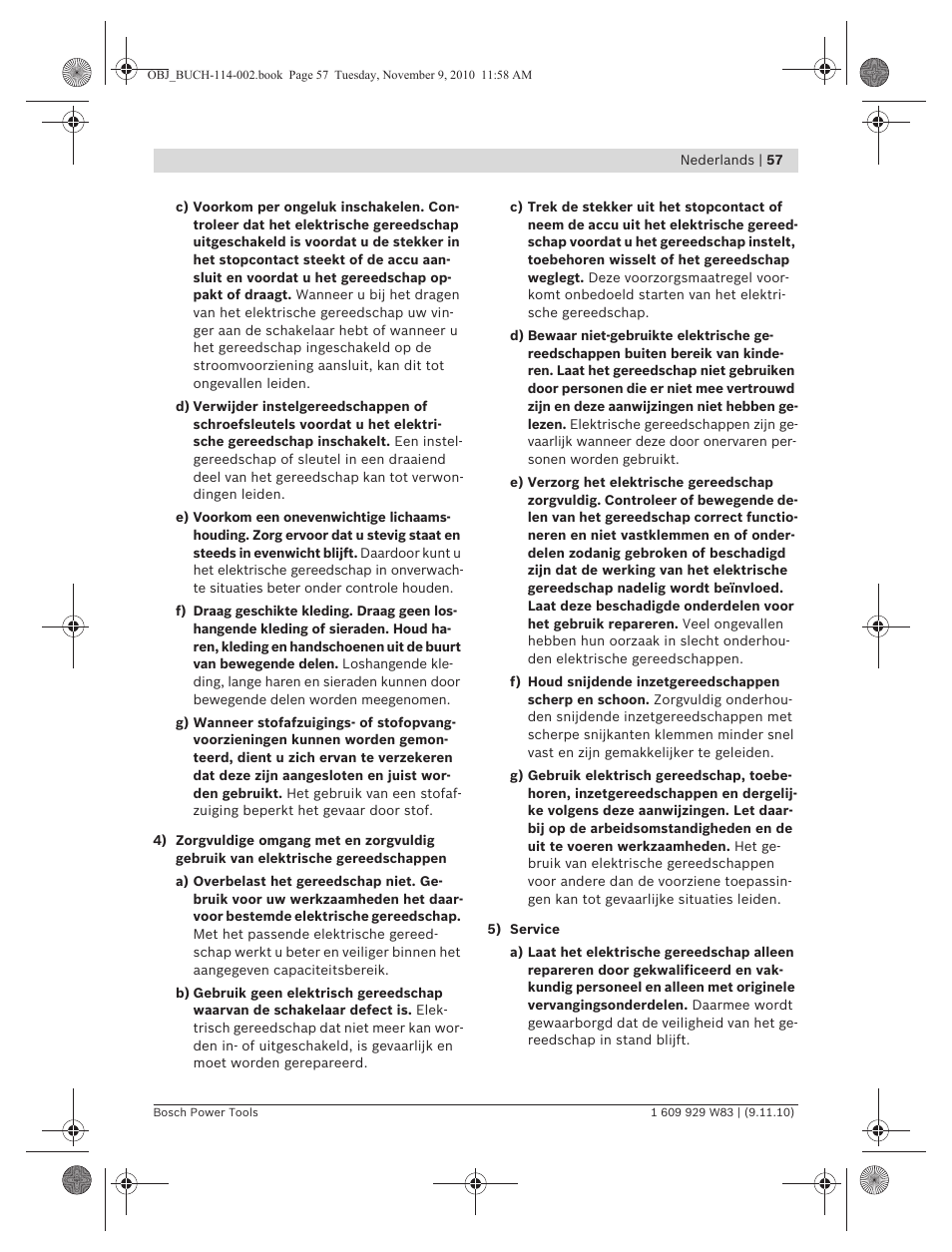 Bosch GDB 2500 WE Professional User Manual | Page 57 / 270