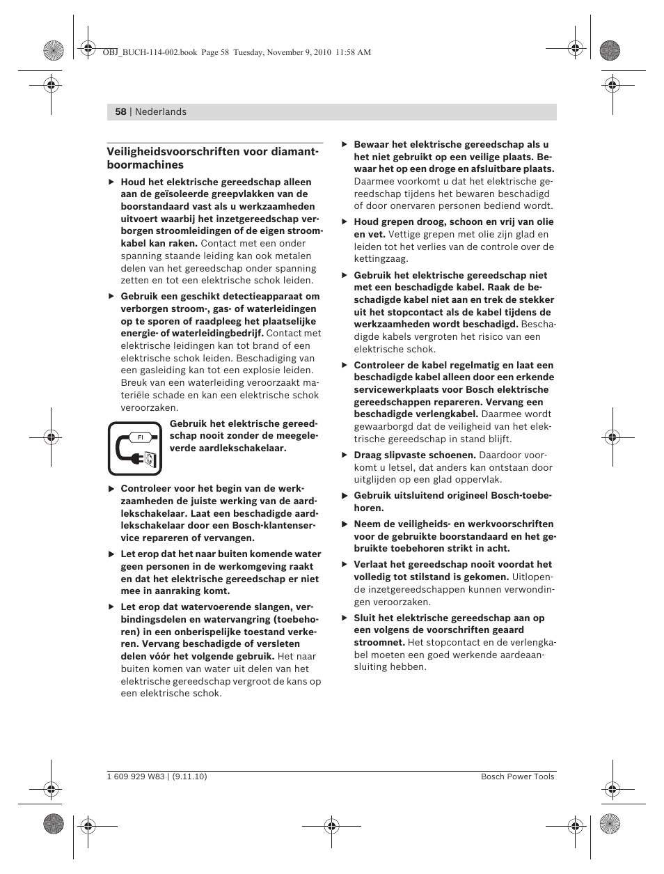 Bosch GDB 2500 WE Professional User Manual | Page 58 / 270