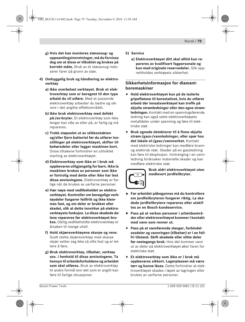 Bosch GDB 2500 WE Professional User Manual | Page 79 / 270