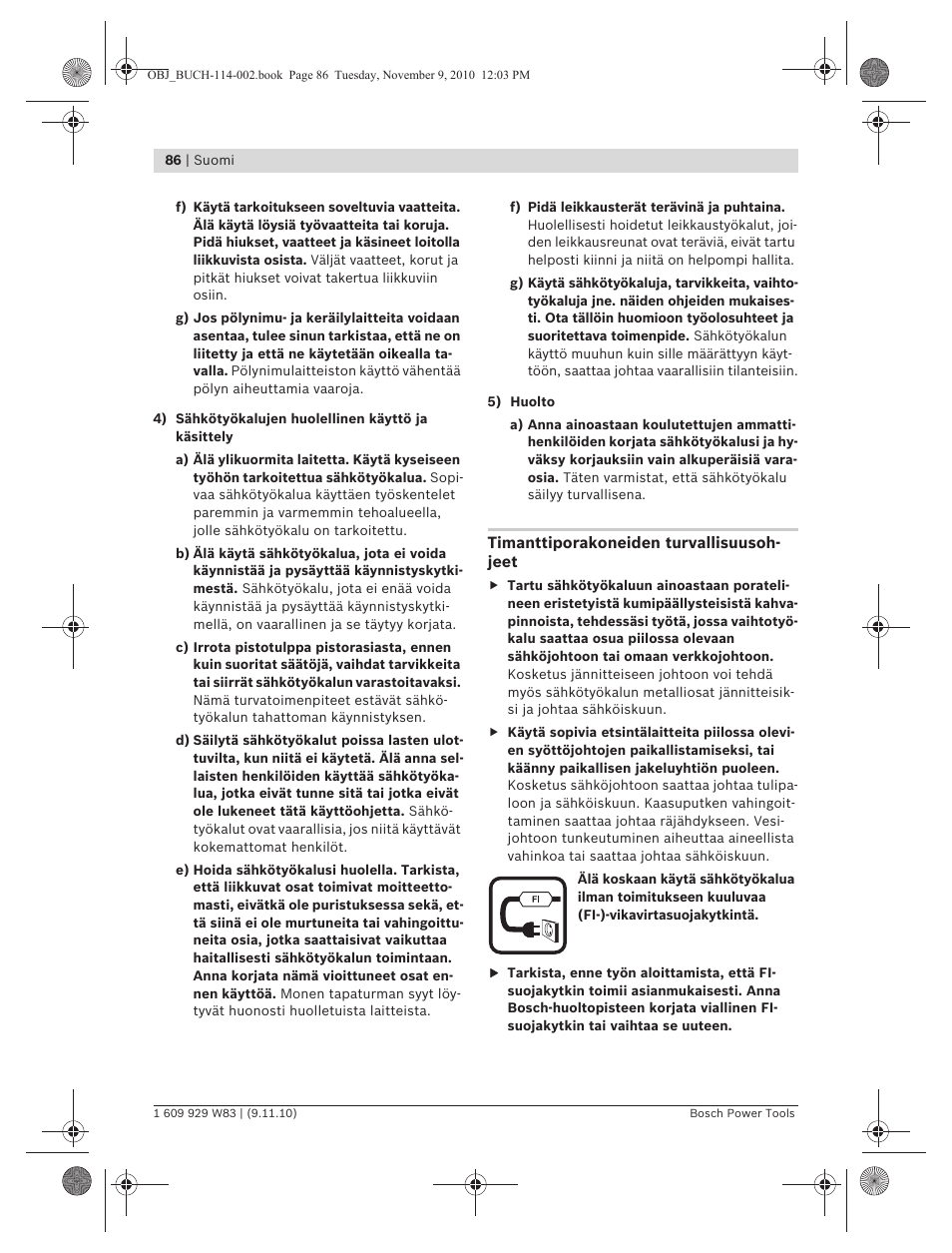Bosch GDB 2500 WE Professional User Manual | Page 86 / 270