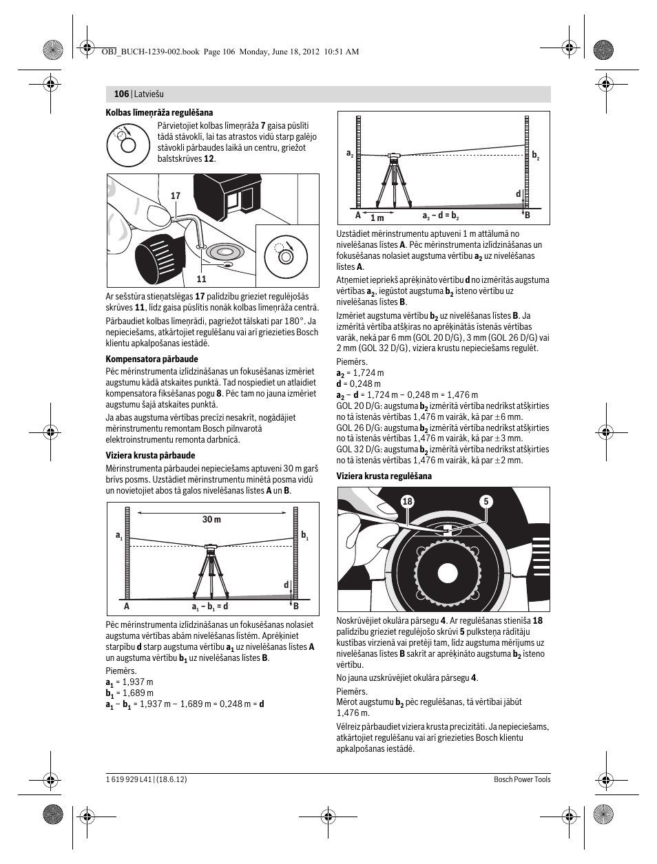 Bosch GOL Professional 20 D User Manual | Page 106 / 144