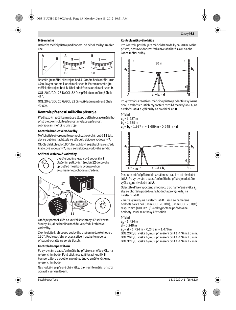 Bosch GOL Professional 20 D User Manual | Page 63 / 144