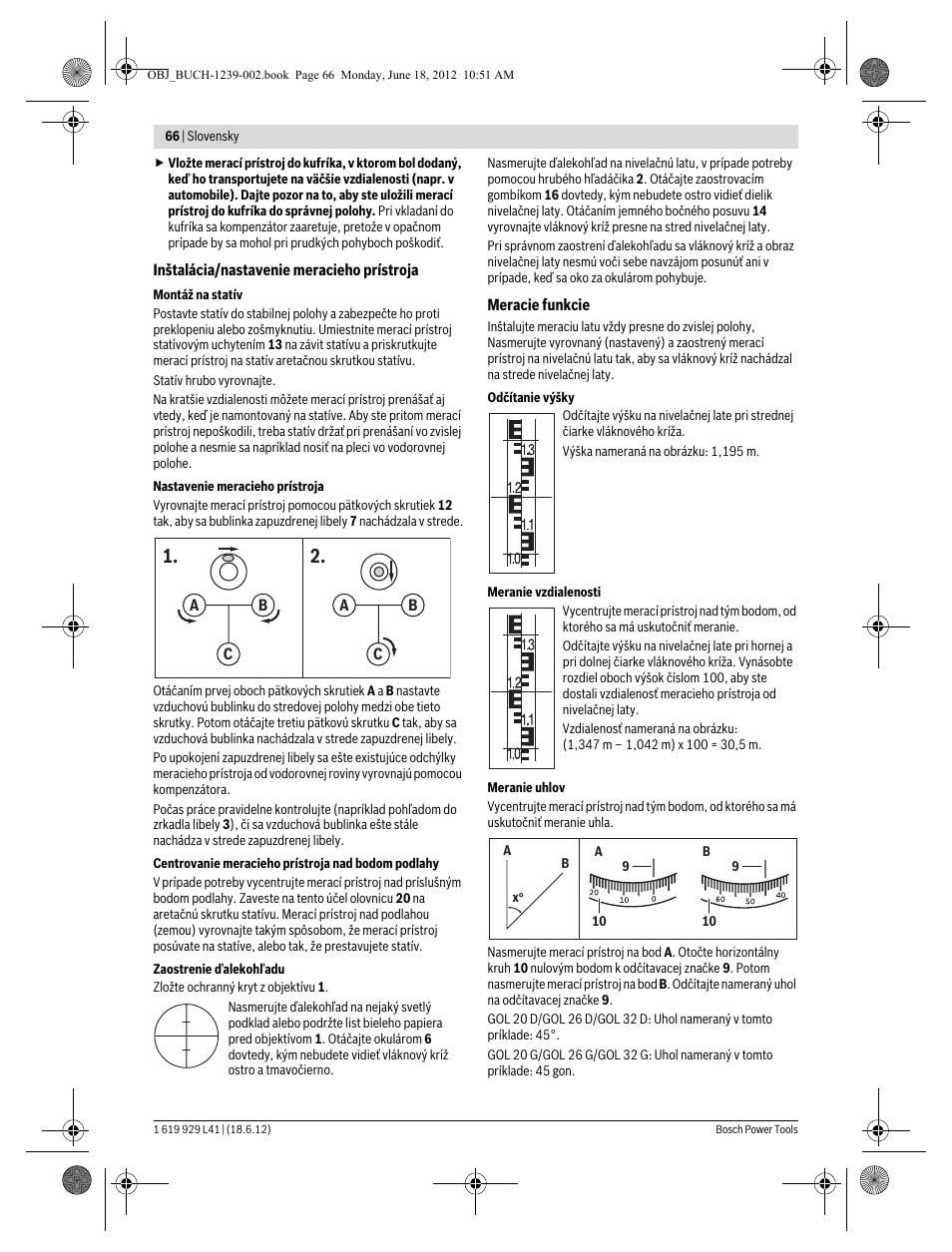 Bosch GOL Professional 20 D User Manual | Page 66 / 144