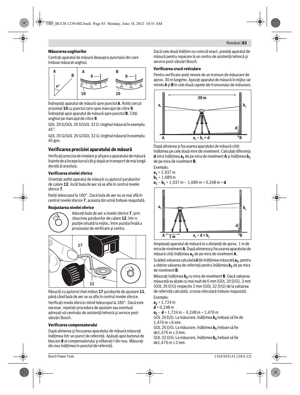 Bosch GOL Professional 20 D User Manual | Page 83 / 144