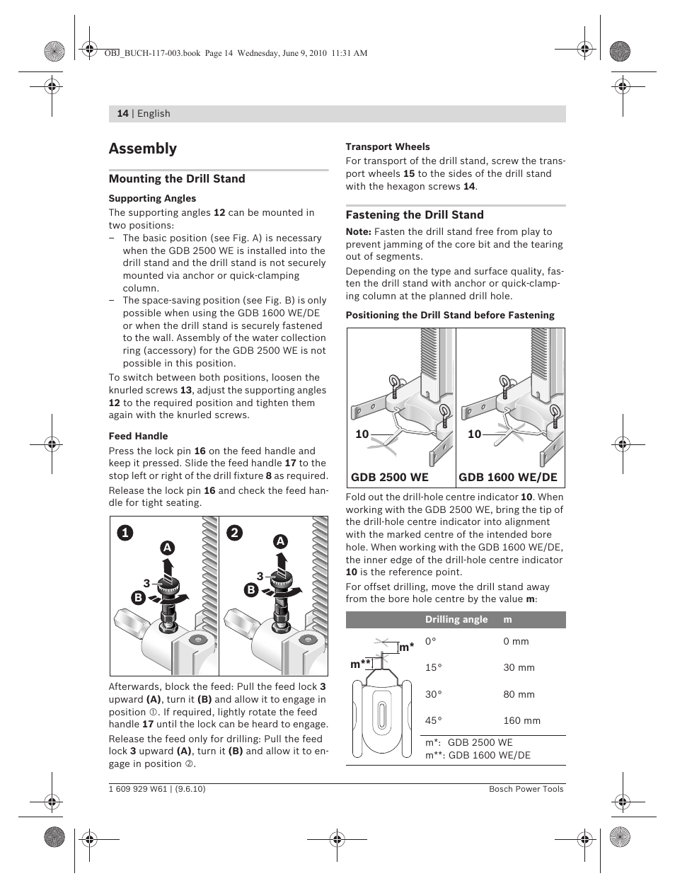 Assembly | Bosch S 500 A Professional User Manual | Page 14 / 216