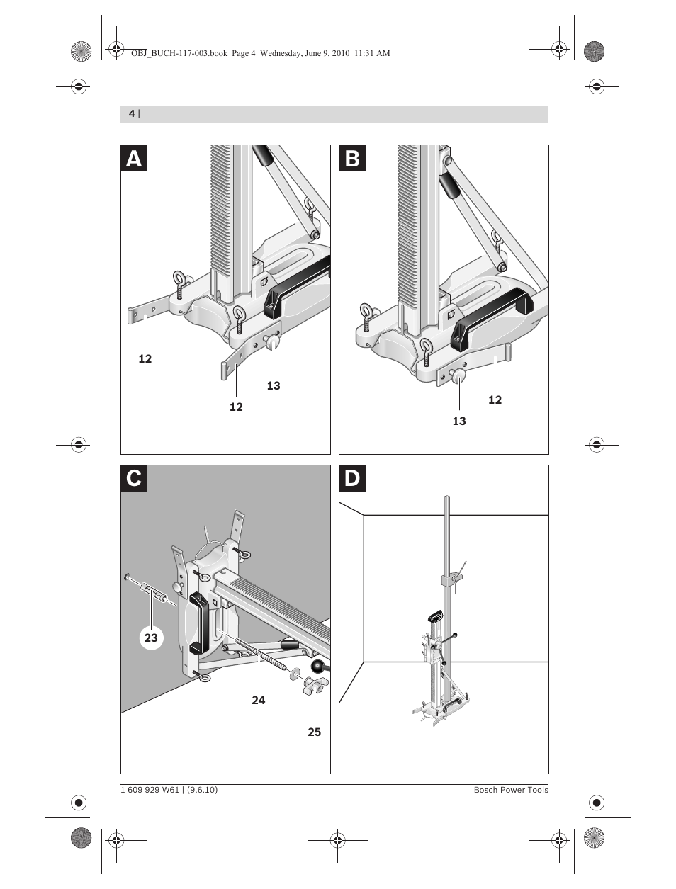 Dc b a | Bosch S 500 A Professional User Manual | Page 4 / 216