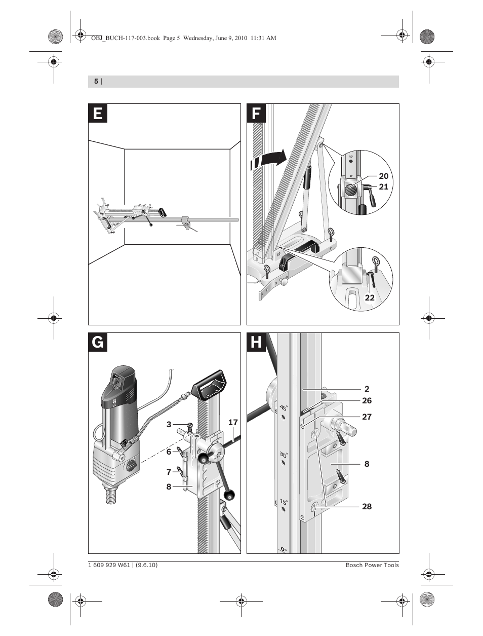 Hg f e | Bosch S 500 A Professional User Manual | Page 5 / 216