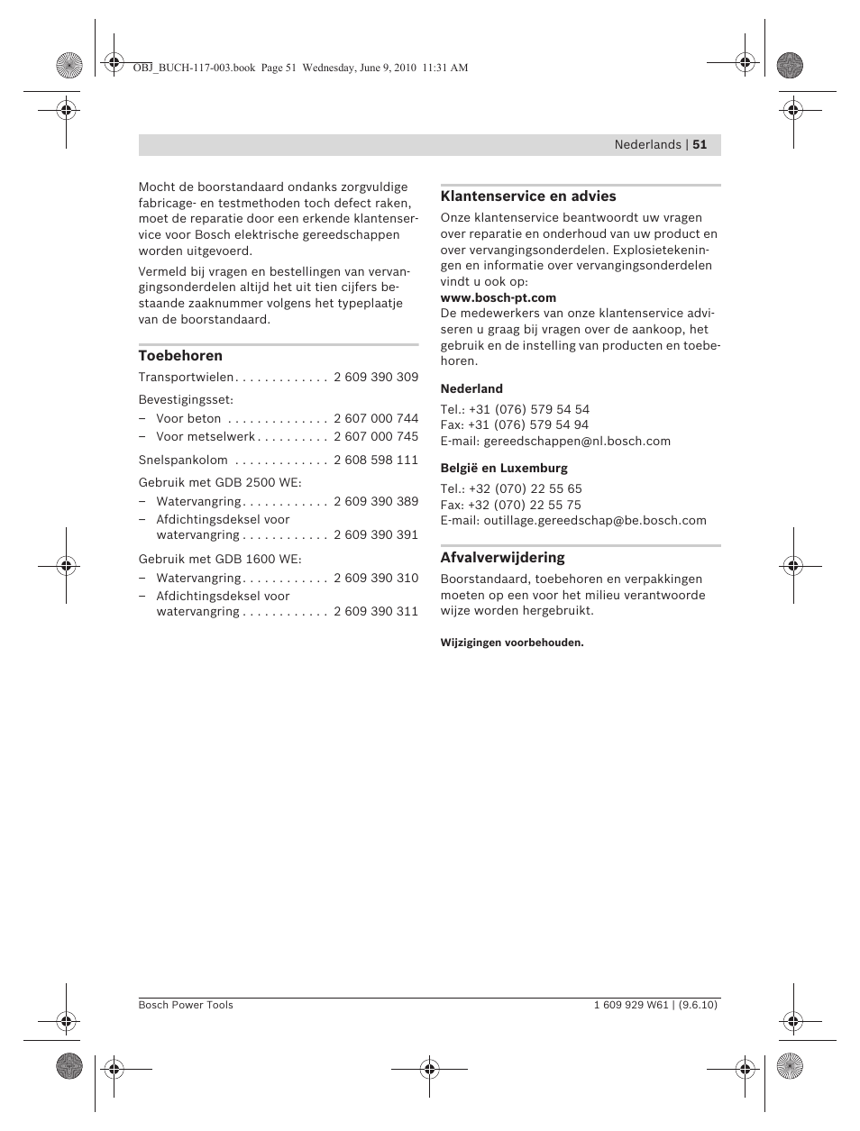 Bosch S 500 A Professional User Manual | Page 51 / 216