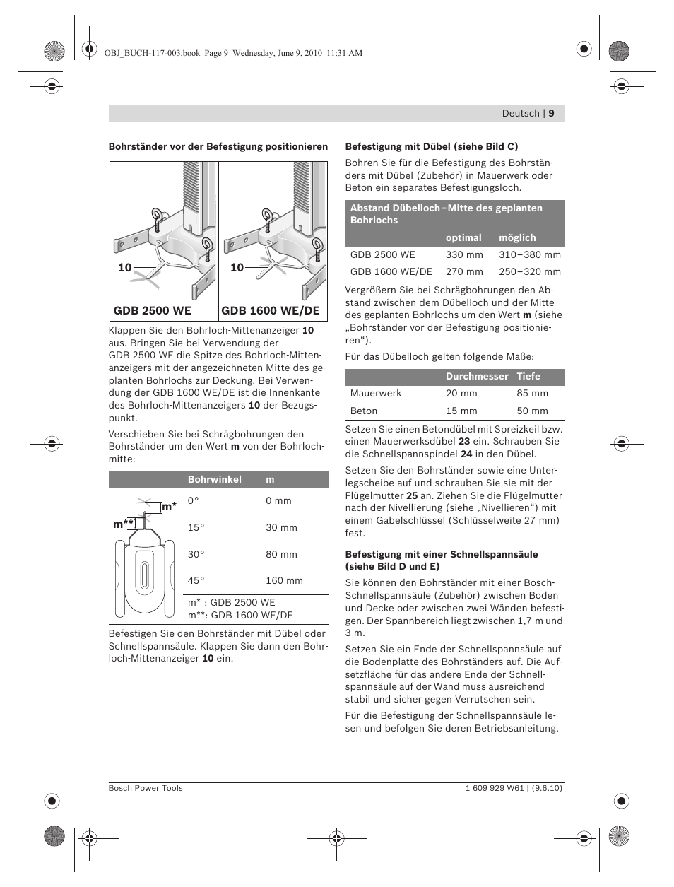 Bosch S 500 A Professional User Manual | Page 9 / 216