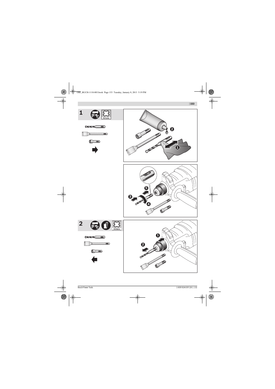 Bosch GBH 2-20 D Professional User Manual | Page 153 / 158