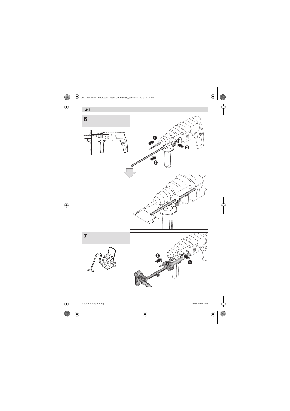 Bosch GBH 2-20 D Professional User Manual | Page 156 / 158