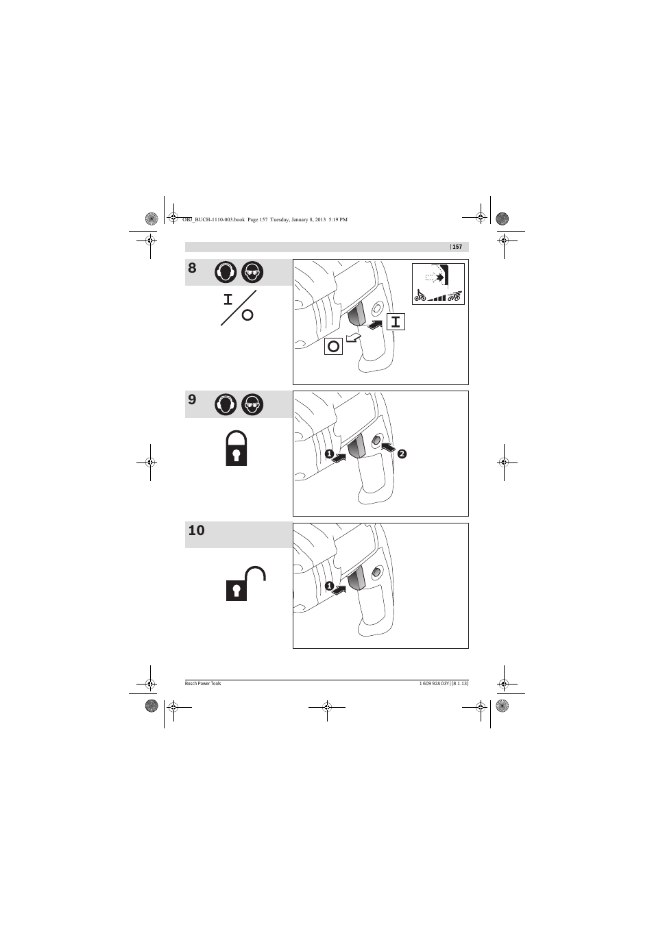 Bosch GBH 2-20 D Professional User Manual | Page 157 / 158