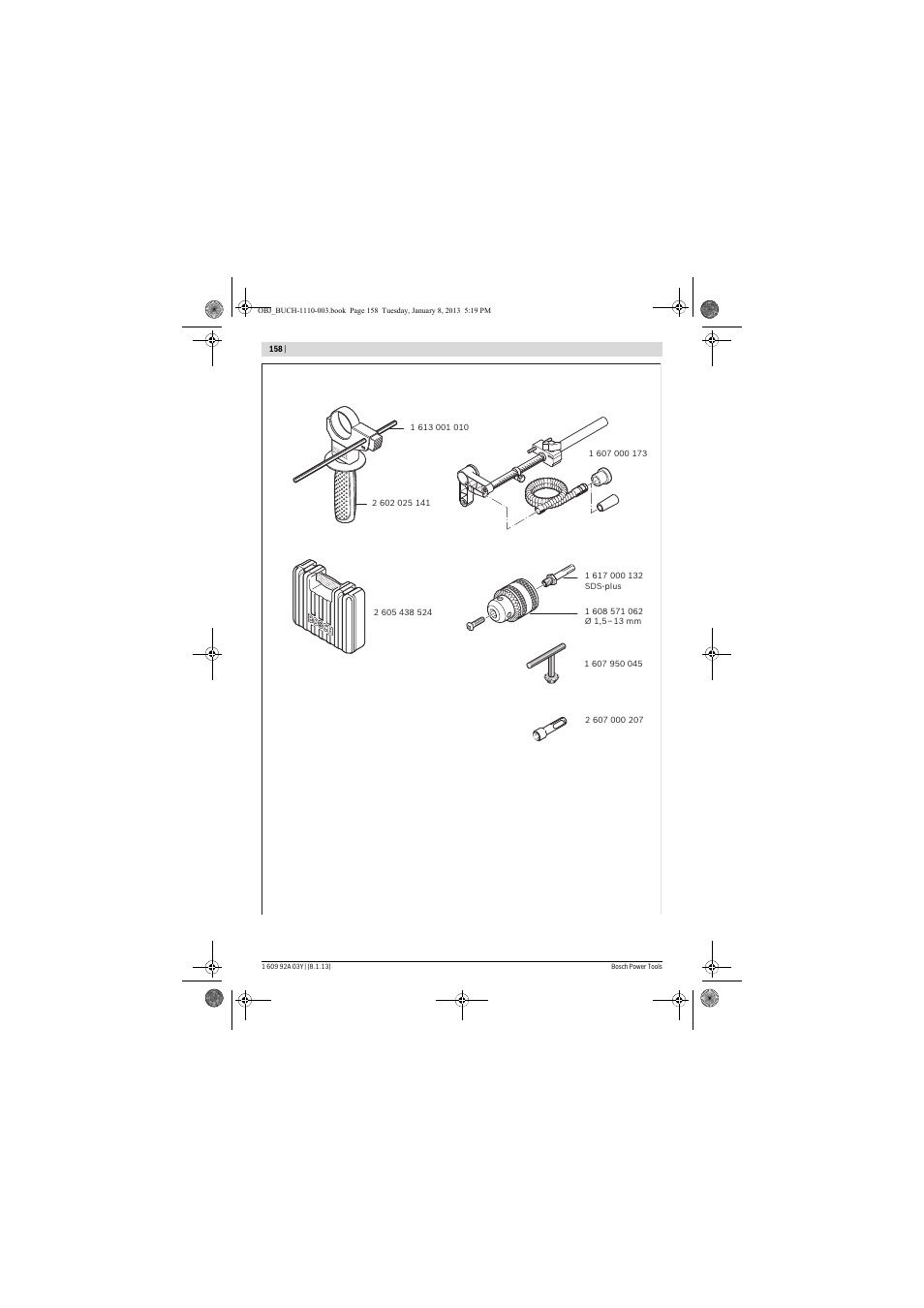 Bosch GBH 2-20 D Professional User Manual | Page 158 / 158