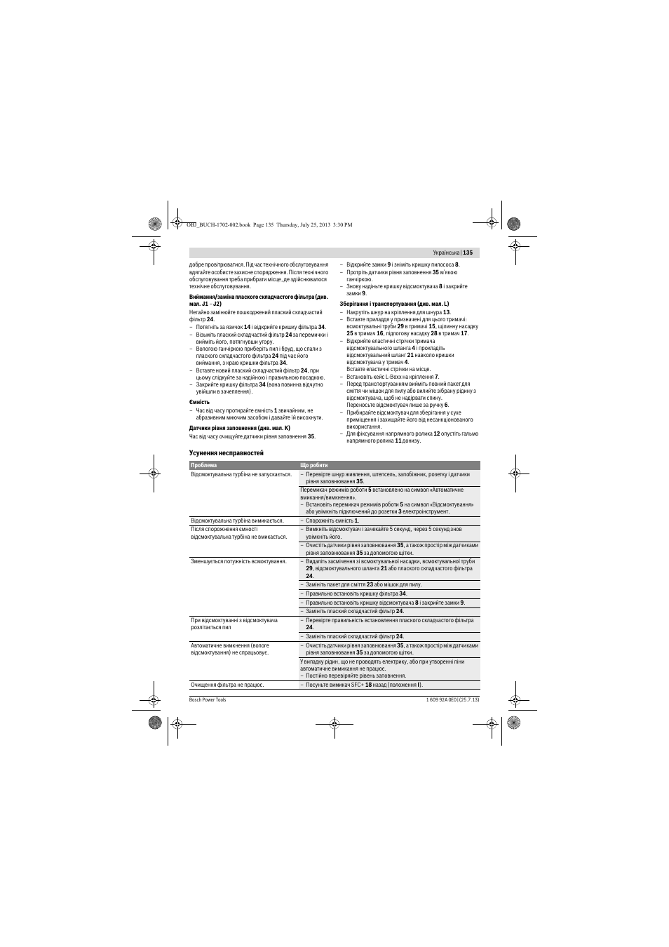 Bosch GAS 35 L SFC+ Professional User Manual | Page 135 / 219