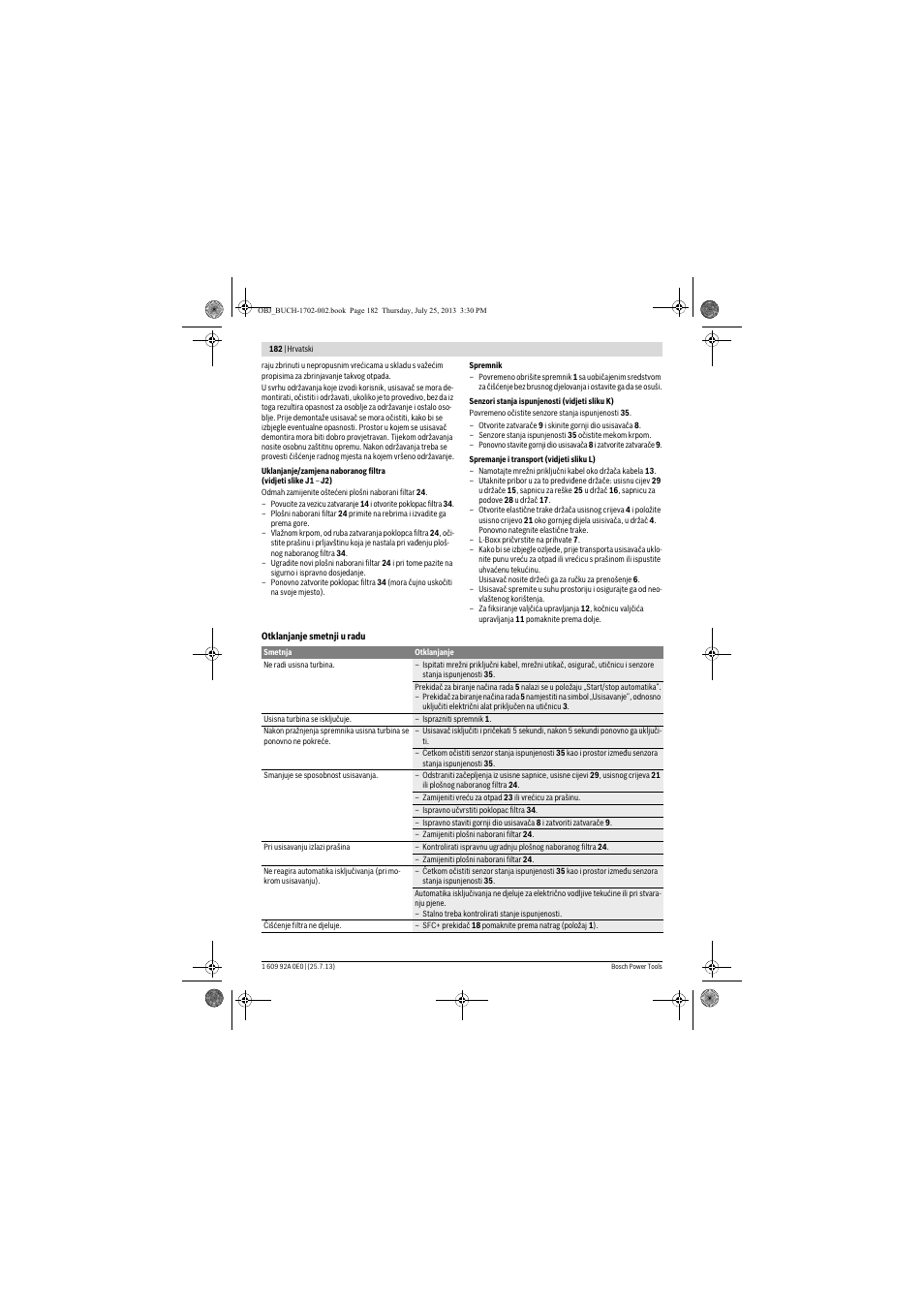 Bosch GAS 35 L SFC+ Professional User Manual | Page 182 / 219