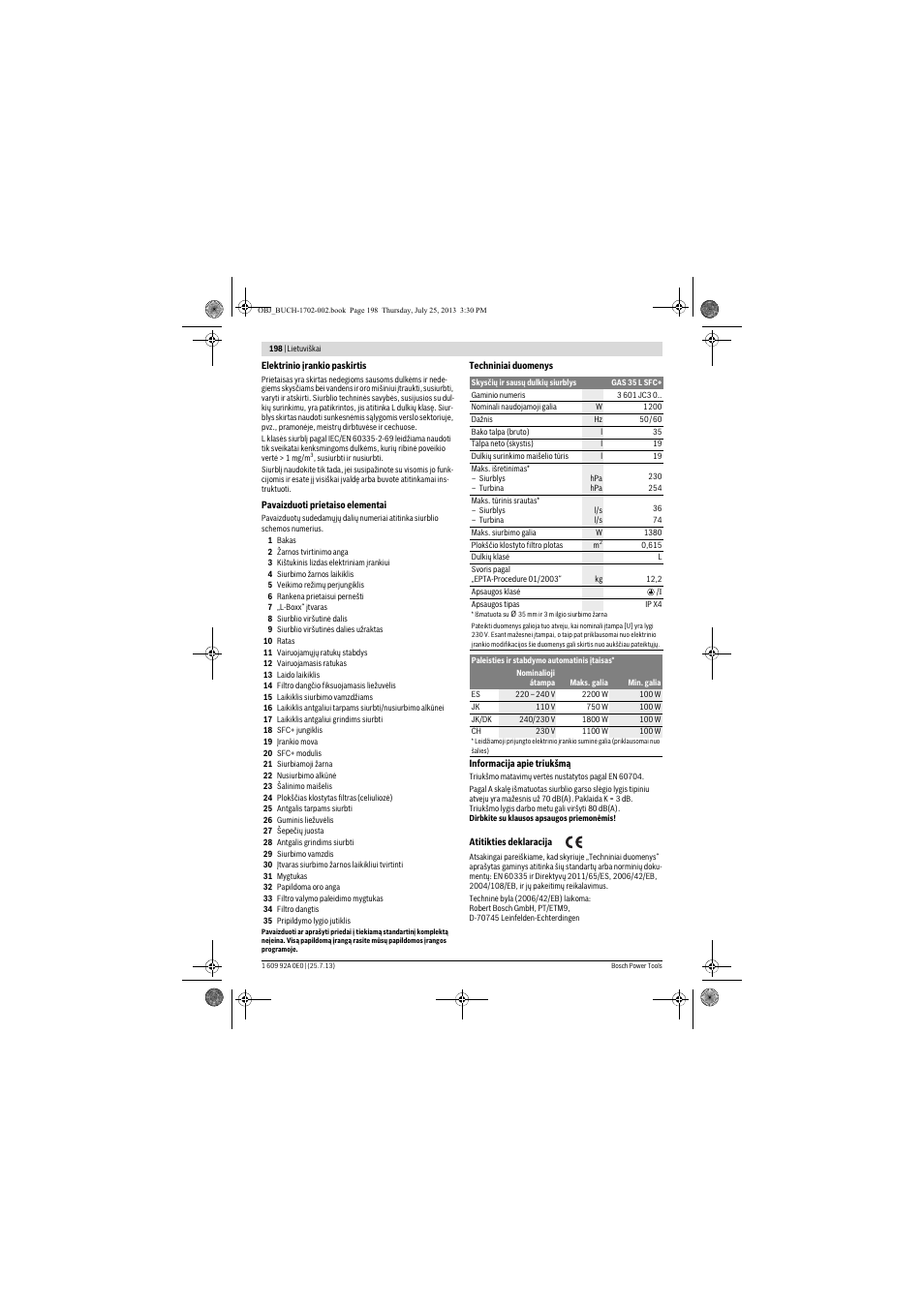 Bosch GAS 35 L SFC+ Professional User Manual | Page 198 / 219