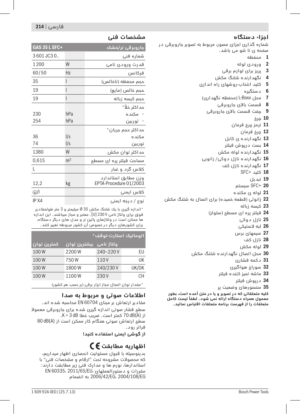 Bosch GAS 35 L SFC+ Professional User Manual | Page 214 / 219