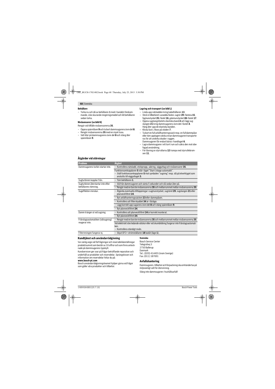 Bosch GAS 35 L SFC+ Professional User Manual | Page 68 / 219