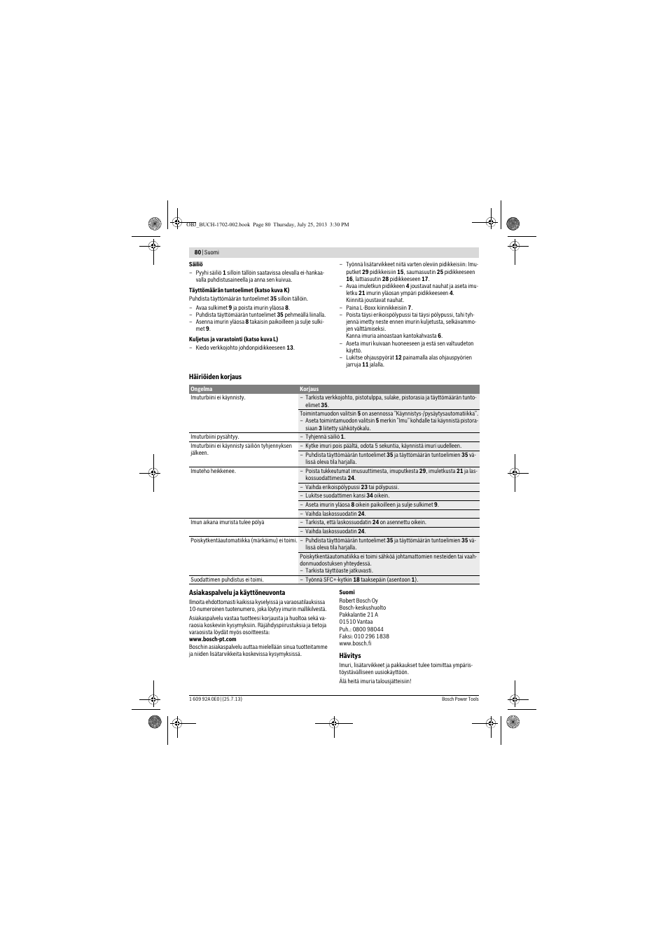 Bosch GAS 35 L SFC+ Professional User Manual | Page 80 / 219