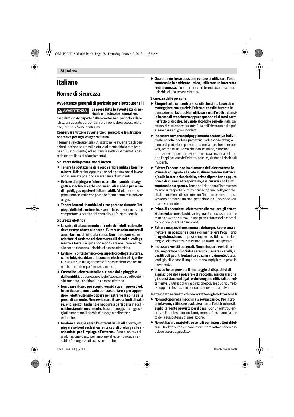 Italiano, Norme di sicurezza | Bosch GBM 32-4 Professional User Manual | Page 28 / 138