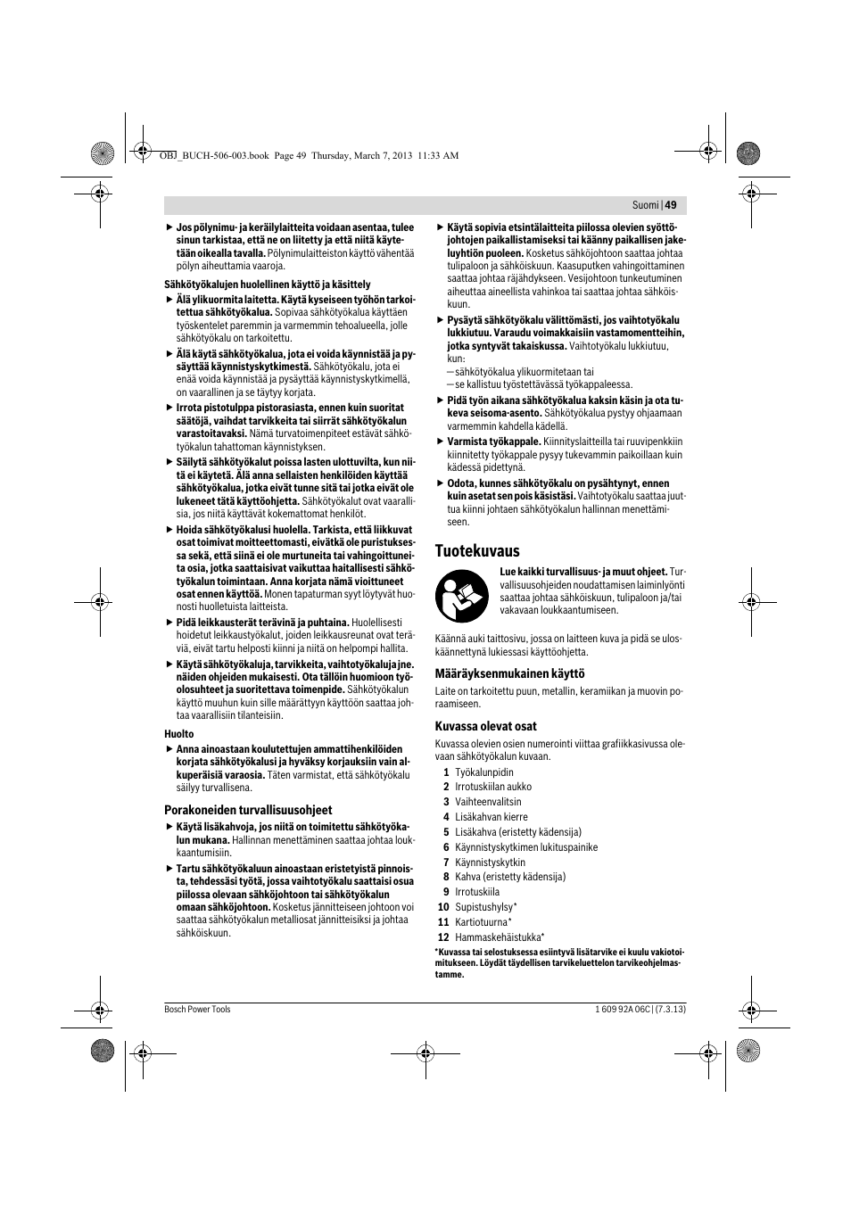 Tuotekuvaus | Bosch GBM 32-4 Professional User Manual | Page 49 / 138