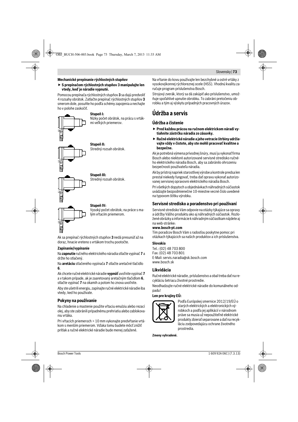 Údržba a servis | Bosch GBM 32-4 Professional User Manual | Page 73 / 138