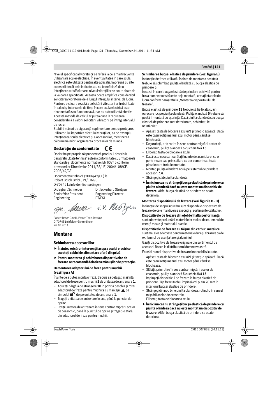 Montare | Bosch GKF 600 Professional User Manual | Page 121 / 178