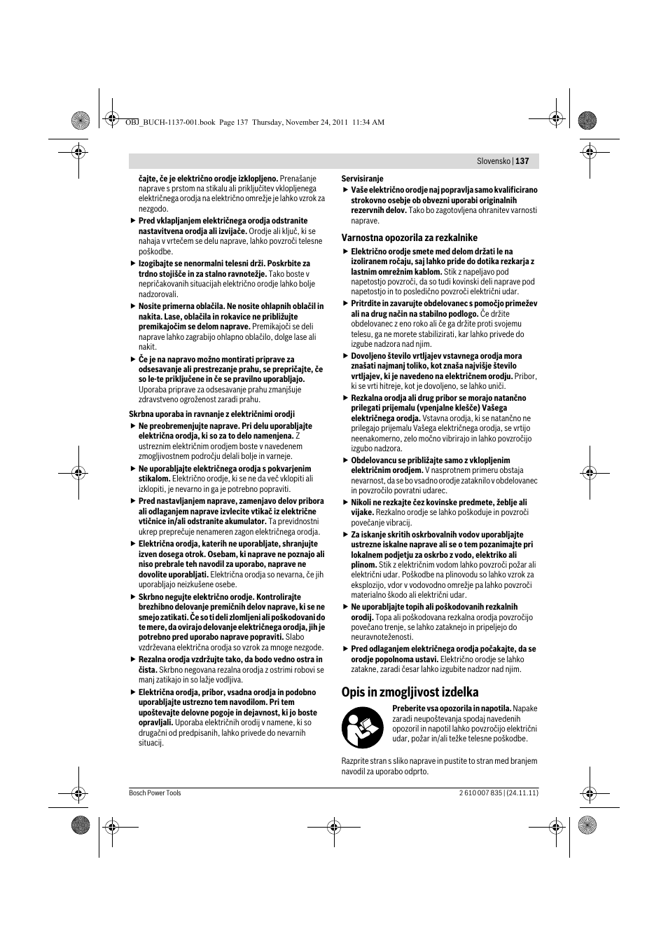 Opis in zmogljivost izdelka | Bosch GKF 600 Professional User Manual | Page 137 / 178