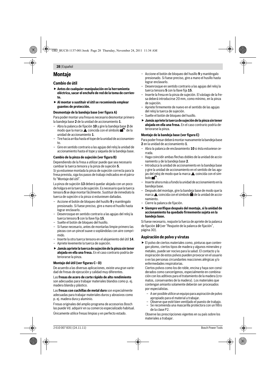 Montaje | Bosch GKF 600 Professional User Manual | Page 28 / 178