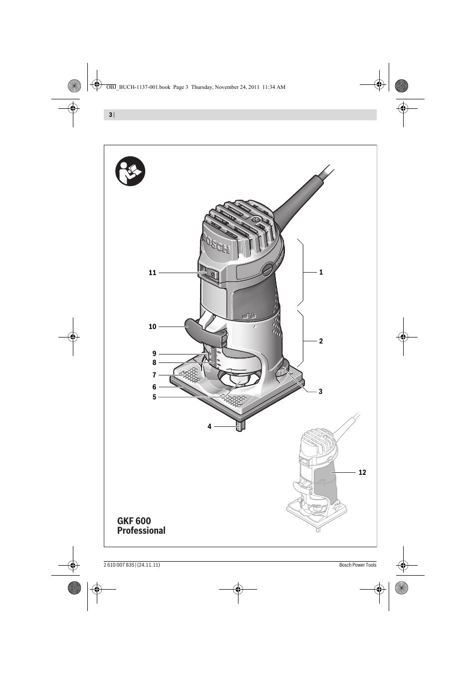 Gkf 600 professional | Bosch GKF 600 Professional User Manual | Page 3 / 178