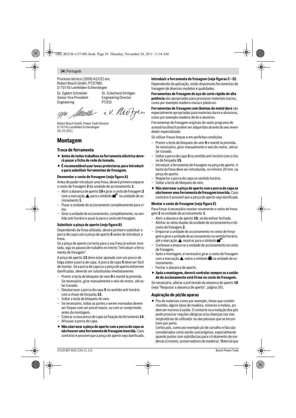 Montagem | Bosch GKF 600 Professional User Manual | Page 34 / 178