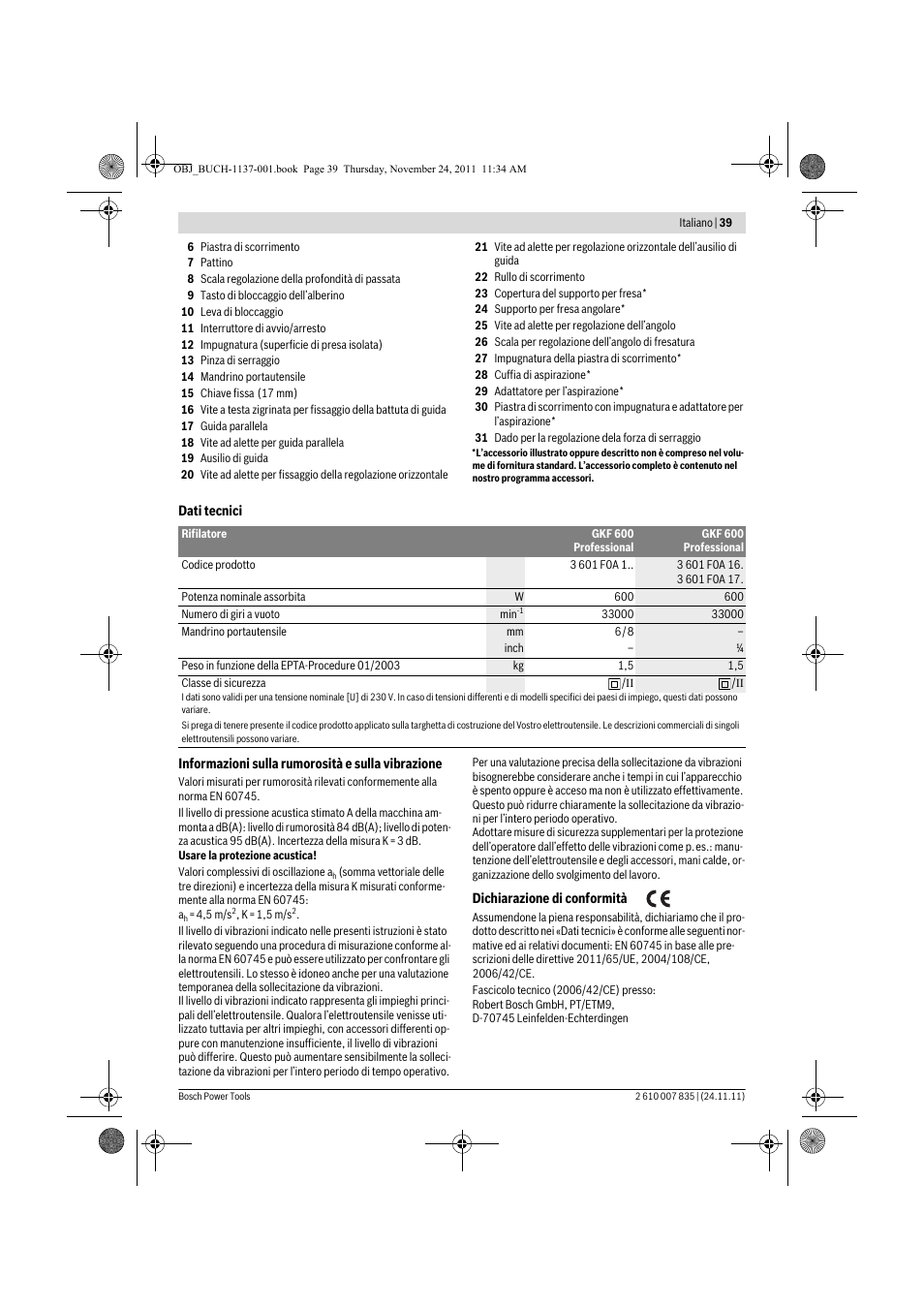 Bosch GKF 600 Professional User Manual | Page 39 / 178