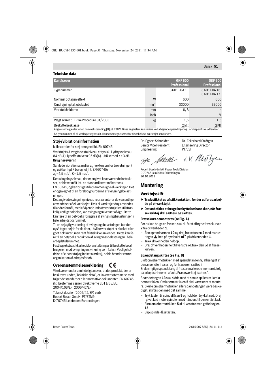 Montering | Bosch GKF 600 Professional User Manual | Page 51 / 178