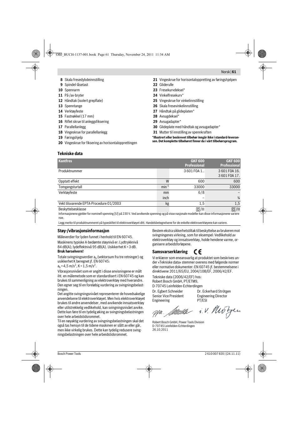 Bosch GKF 600 Professional User Manual | Page 61 / 178