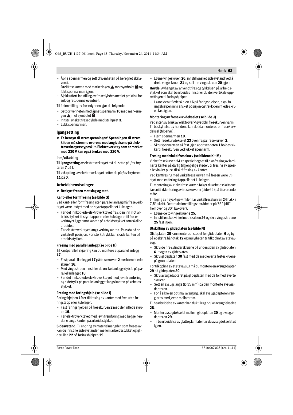 Bosch GKF 600 Professional User Manual | Page 63 / 178