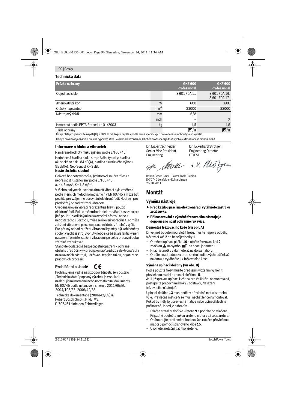 Montáž | Bosch GKF 600 Professional User Manual | Page 90 / 178