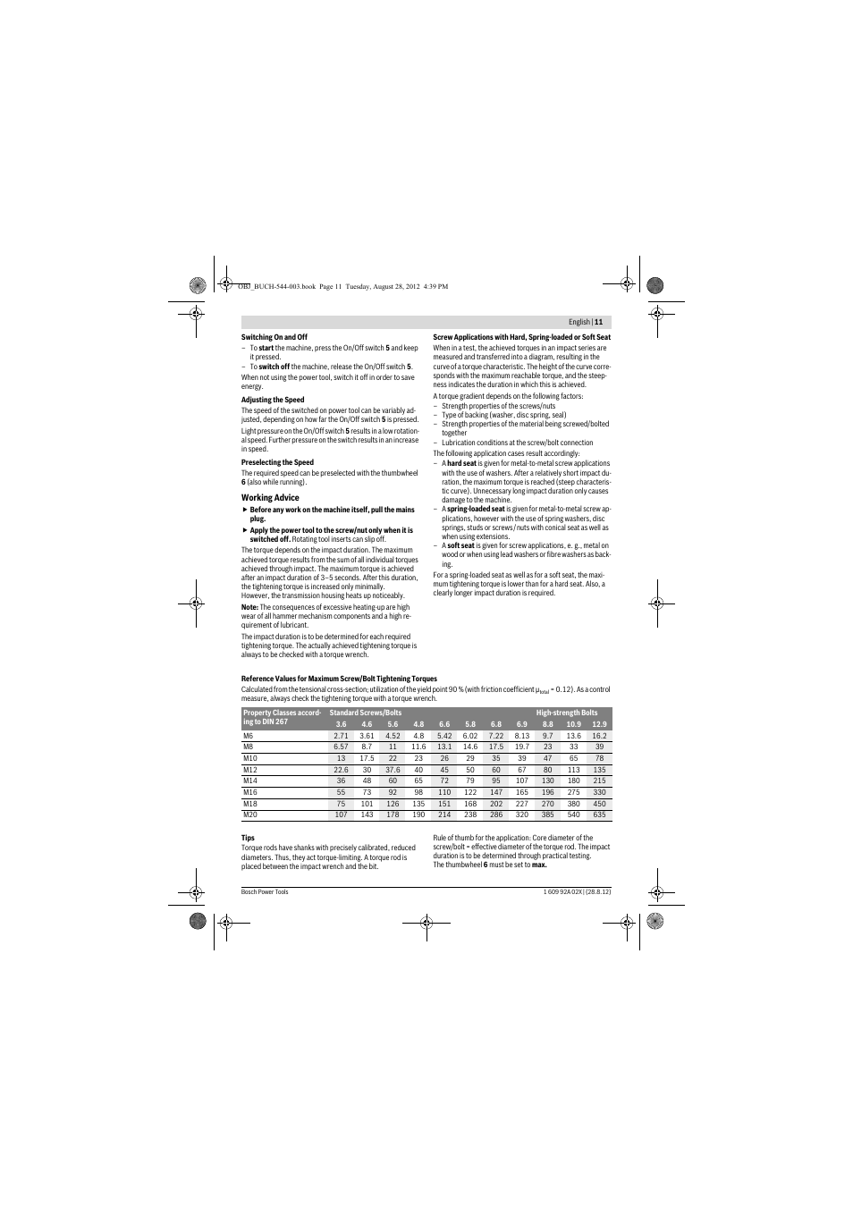 Bosch GDS 18 E Professional User Manual | Page 11 / 131