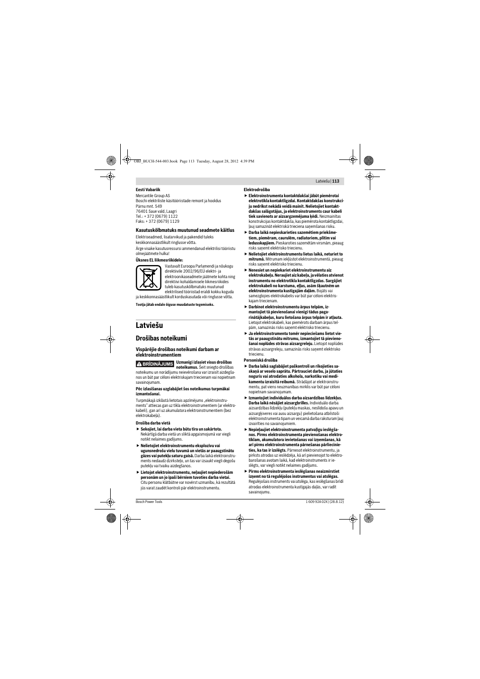 Latviešu | Bosch GDS 18 E Professional User Manual | Page 113 / 131